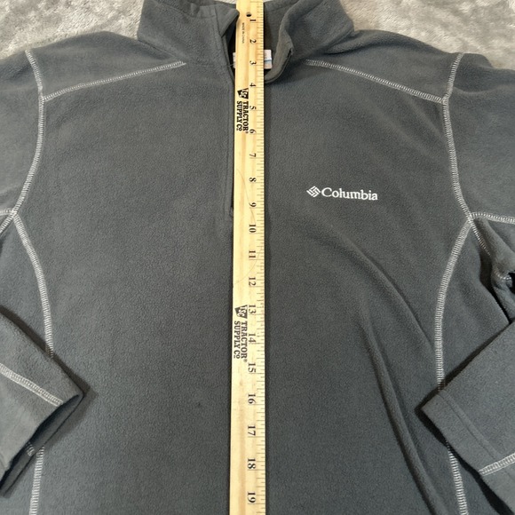 Columbia Fleece 1/4 Zip Medium Gray Pullover Outdoors Sweater Long sleeve - Picture 6 of 10